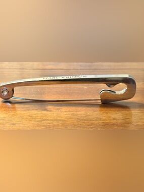 Louis Vuitton Silver Safety-Pin Style paperweight or large bag accessory